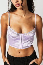 Load image into Gallery viewer, Rocio Satin & Lace Underwired Bustier